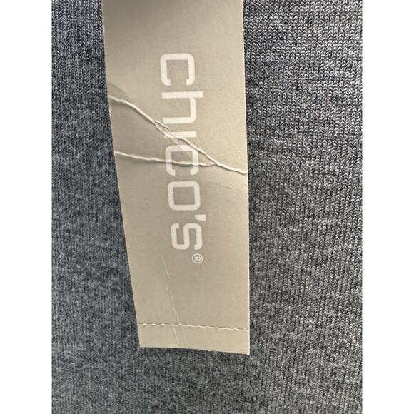 Chico's Sweater3Women's Small Gray Long Sleeve Pullover Knit - Picture 4 of 10